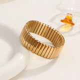 Heart-Shaped Stainless Steel Punk Cuff Bracelet for Women