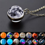 Trendy Glass Ball Pendant Necklace – Unisex Zinc Alloy Chain Design