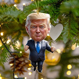 Funny Donald Trump Acrylic Hanging Ornament - Presidential Car Charm & Decor