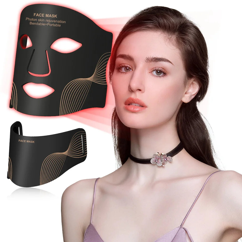 LED Light Therapy Mask for Skin Rejuvenation, Anti-Acne, Anti-Wrinkle & Whitening
