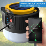 Solar Camping Light with Power Bank - 24000mAh Waterproof LED Lantern for Outdoor Emergencies