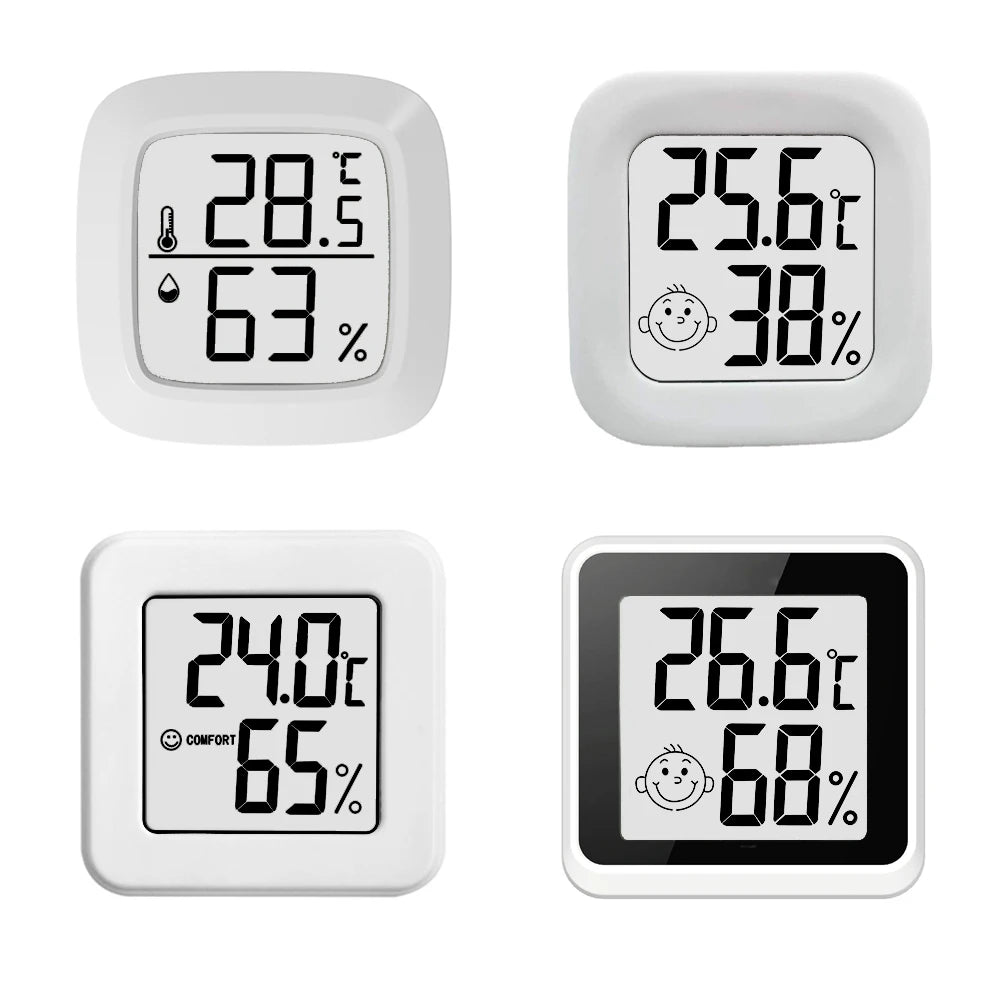 Mini Digital Indoor Thermometer Hygrometer – Accurate Temperature & Humidity Monitor with Air Comfort Indicator