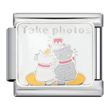 DIY Cartoon Cat Italian Charm Links for Stainless Steel Bracelets – Trendy Modular Jewelry Accessories