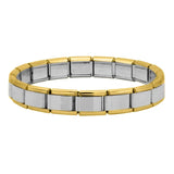 Hapiship 2024 Joyería para mujer Pulsera elástica italiana de 9 mm de ancho con dije de estrella, corazón y mariposa, brazalete de acero inoxidable de moda ST-