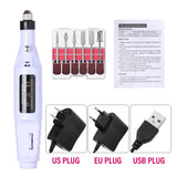 Electric Nail Drill Kit with Sanding Bands for Manicure & Pedicure – 20000 RPM Nail Art Tools