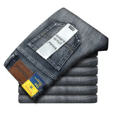 Men’s Slim Fit Stretch Denim Jeans – Smart Casual Straight-Leg Pants for All Seasons