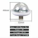 USB Car Ambient LED Light - RGB Music Sync Party Light with Multi-Interface