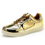 Light-Up Sequin Casual Shoes for Adults – Breathable Lace-Up Sneakers