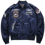 Men’s Embroidered Bomber Jacket – Military-Style Aviator Outerwear for Autumn & Winter