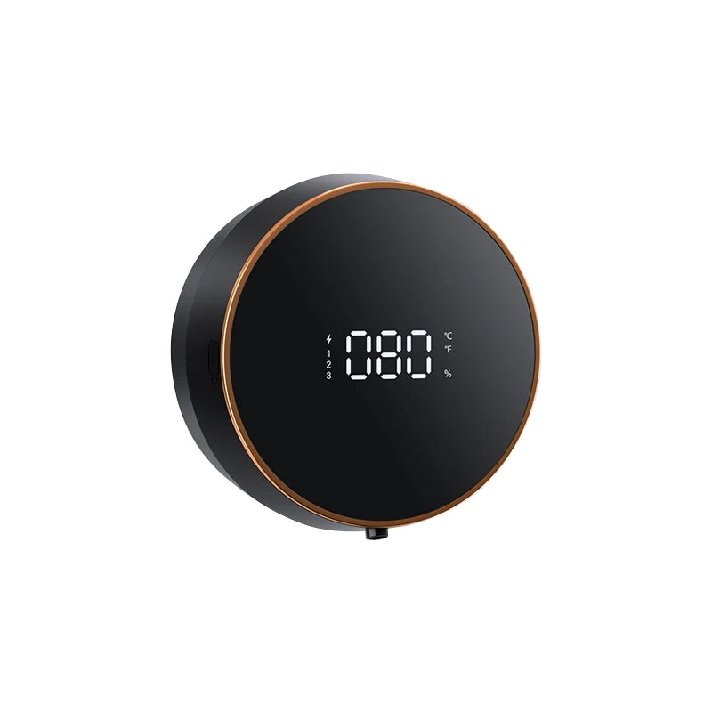 Dispensador automático de jabón en espuma para montaje en pared: pantalla LED de temperatura, sensor infrarrojo sin contacto,