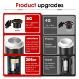 Portable Espresso Maker – 20 Bar Pressure, 3-in-1 Coffee Machine for Travel & Home
