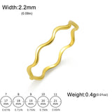 Minimalist Wave Ring – Stainless Steel V-Shape Wedding Band for Women