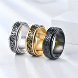 Viking Spinner Ring – Stainless Steel Anxiety Relief Ring with Celtic Knot Design