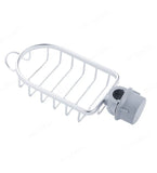 Estante de baño con drenaje de grifo ajustable, soporte de almacenamiento de ducha de color negro y plateado, cesta para artículos diversos de cocina, estante para guardar jabón