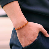 Pulsera unisex ajustable con dijes de cuerda: amuleto de la suerte de estilo étnico para mejores amigos y amantes
