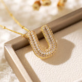 Letter Pendant Necklace for Women – Mood & Sleep Tracker Fashion Jewelry for Office & Career