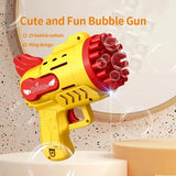 Light-Up Bubble Blaster Gun - 29-Hole Gatling Style Bubble Machine for Kids