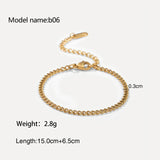 Classic Gold-Plated Stainless Steel Snake Chain Bracelet for Women