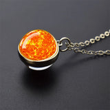 Trendy Glass Ball Pendant Necklace – Unisex Zinc Alloy Chain Design