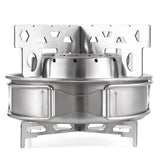 Portable Alcohol Camping Stove - Compact Stainless Steel Burner for Outdoor Cooking