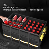 Collapsible Car Trunk Organizer – Large Capacity Storage Box with Reflective Strips