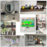 Estante flotante para baño de color negro mate: organizador de ducha de pared sin necesidad de taladrar