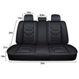 Universal Fit PU Leather Car Seat Covers – Full Set Waterproof Cushion Pads for 5 Seats