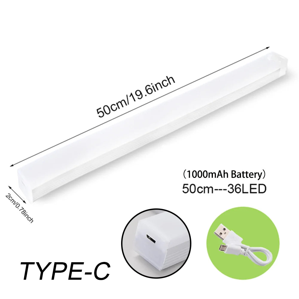 Rechargeable Motion Sensor LED Strip Night Light for Emergency Use