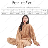 Women's 2-Piece Velvet Fleece Set | Warm Pullover & Pants Loungewear