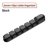 Organizador de cables con 3, 5 y 7 orificios, clips flexibles para la gestión de cables y protección del cargador