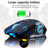 Rechargeable Wireless Gaming Mouse - Silent Bluetooth & 2.4G RGB Backlit Mouse for PC/Mac