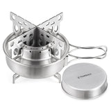 Portable Alcohol Camping Stove - Compact Stainless Steel Burner for Outdoor Cooking