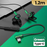 Wired Earbuds with Microphone - 3.5mm & Type-C Gaming Headset for Sports & Mobile Phones