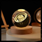 3D Crystal Galaxy Night Light - LED Planetary Lamp for Bedroom Decor