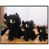 Muñeco de peluche de Cómo entrenar a tu dragón: adorable y tierna almohada de Furia Nocturna y Furia Luminosa