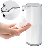 Dispensador automático de jabón en espuma, sin contacto, 360-430 ml, recargable por USB, dispensador de desinfectante de manos ajustable de 4 niveles