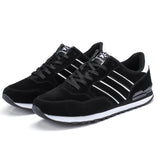 Men’s Breathable Patchwork Mesh Lace‑Up Sneakers – Lightweight Outdoor Running Shoes