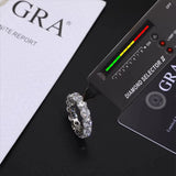 5mm D Color Moissanite Wedding Band – Certified 925 Sterling Silver Ring for Women