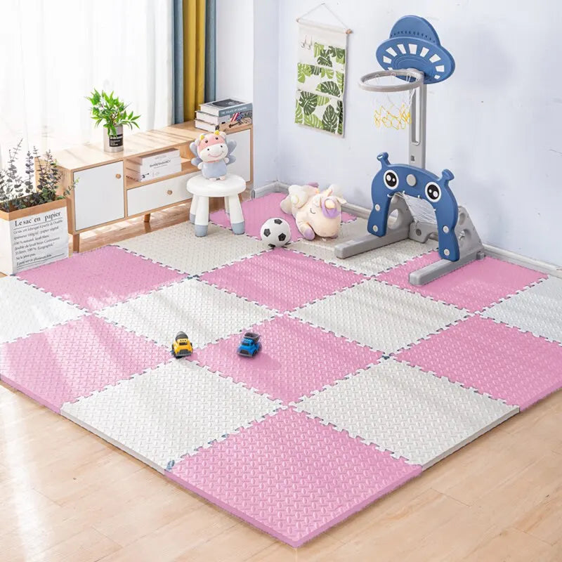 16 alfombrillas de juego para bebés: baldosas de espuma EVA entrelazadas, suaves y seguras