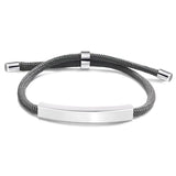 Custom Engraved Couple Bracelets - Personalized Name Braided Jewelry for Men & Women