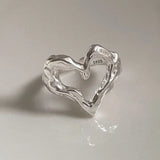 925 Sterling Silver Minimalist Heart Ring – Handmade Jewelry for Women & Men