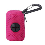 Portable Dog Poop Bag Dispenser – Mesh Fabric Waste Bag Holder for Pet Owners on the Go