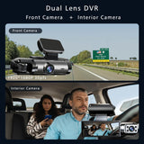 1080P Dual Lens Car Dash Cam with Night Vision & G-Sensor