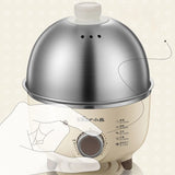Hervidor de huevos eléctrico de 360 ​​W, máquina de desayuno, multicocina, vaporera, cocina automática para huevos, cocina al vapor para natillas caseras con temporizador