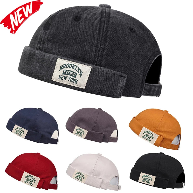 Gorra unisex de piel de melón: gorro estilo hip hop vintage para moda urbana