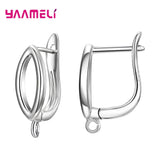 Sterling Silver Hoop Earrings with Cubic Zirconia – Elegant Jewelry for Women