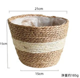 Handwoven Straw Planter Basket for Indoor and Outdoor Plants