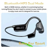 Auriculares de conducción ósea Xiaomi IPX8, auriculares inalámbricos abiertos con Bluetooth 5.3, auriculares Bluetooth para natación, auriculares deportivos con MP3 de 32 GB