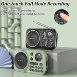 Mini Bluetooth FM Radio Speaker with HIFI Sound, Recording & USB/TF Playback