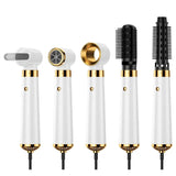 5-in-1 Multifunction Hair Dryer & Styler – Hot Air Comb, Curling Rod & Straightening Brush with Anion Technology